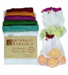 Naturally Sensible Reusable Produce Bags – Best colorful lightweight mesh option