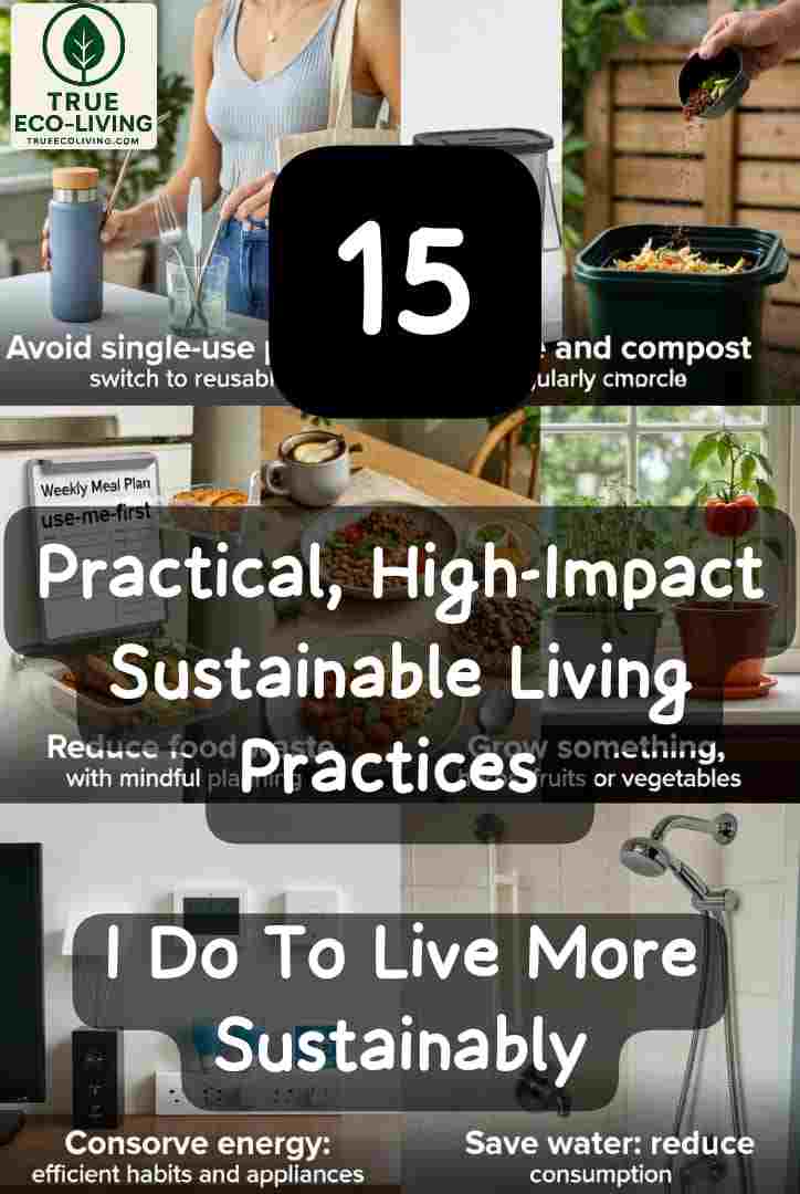 15 Practical, High-Impact Sustainable Living Practices I Do To Live more Sustainably