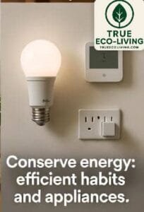 Conserve energy - sustainable living practices