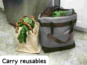 Carry reusable products 