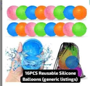 16PCS Reusable Silicone Balloons (generic listings) — Best for Quantity without extra frills