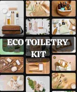 Eco Toiletry Kit with Reusable Bottles and Solid Products