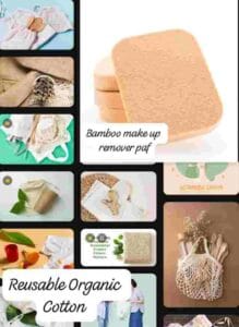 Reusable organic cotton 