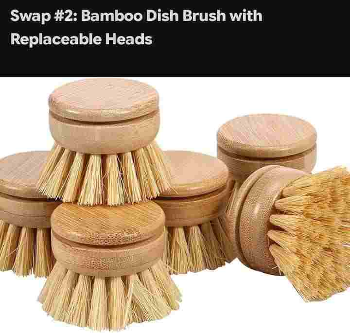 Bamboo Dish Brush with Replaceable Heads