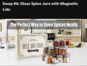 Glass Spice Jars with Magnetic Lids