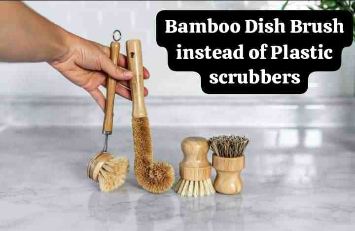 Bamboo Dish Brushes Instead of Plastic Scrubbers