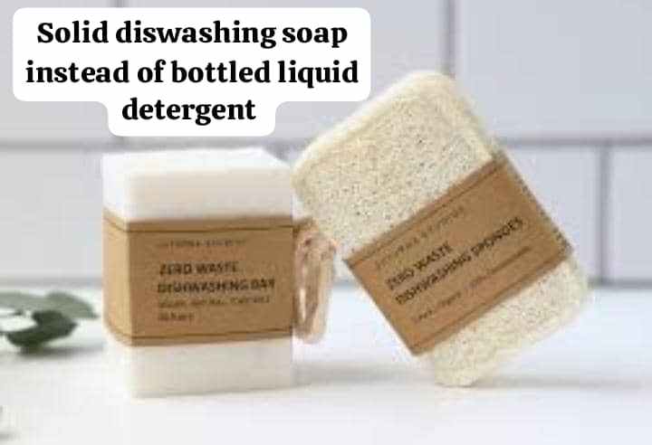 Solid Dishwashing Soap Instead of Bottled Liquid Detergent