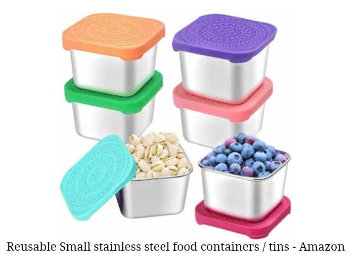 Reusable Small stainless steel food containers / tins - Amazon