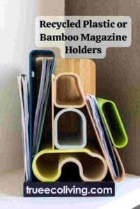 Recycled Plastic or Bamboo Magazine Holders