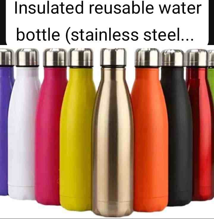 Insulated reusable water bottle