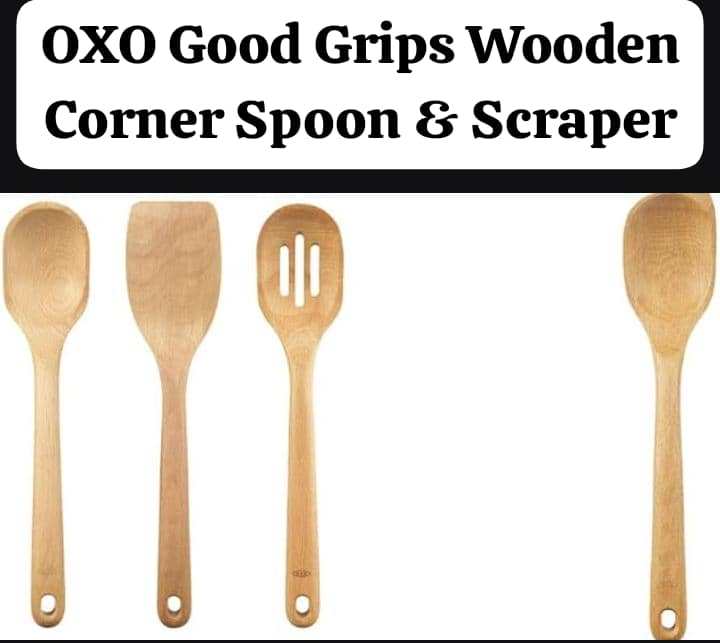OXO Good Grips wooden corner spoon and scraper
