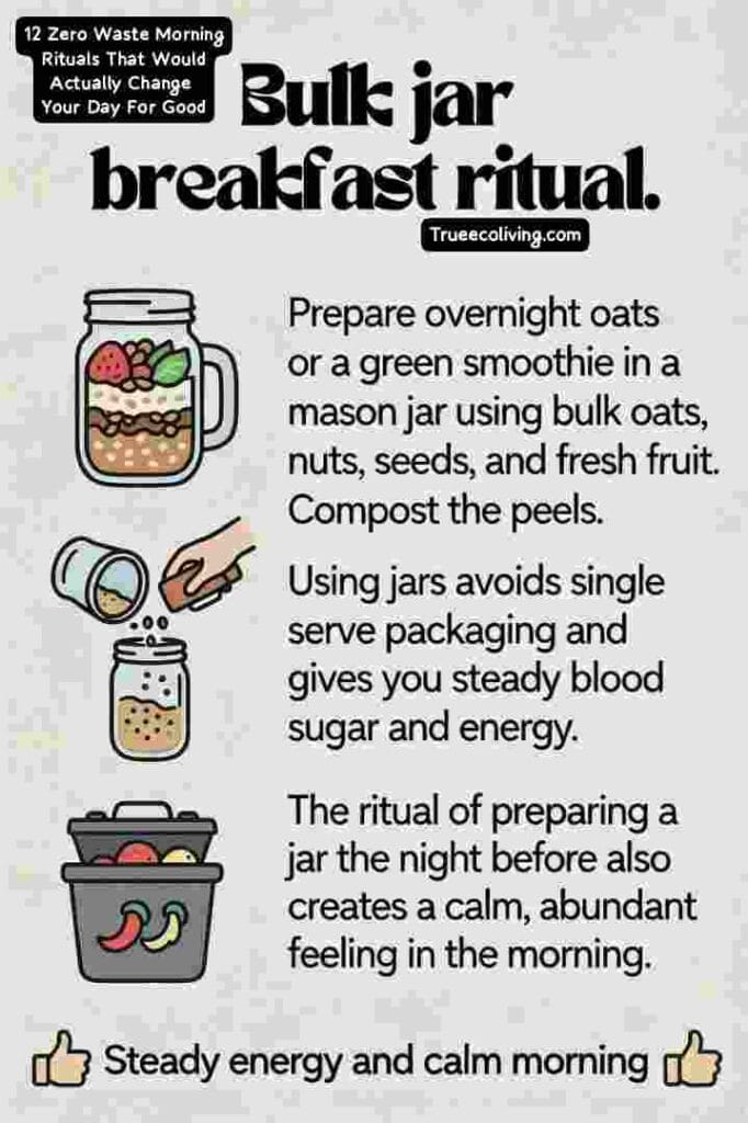 Zero-Waste Morning Rituals - Bulk jar breakfast ritual. 