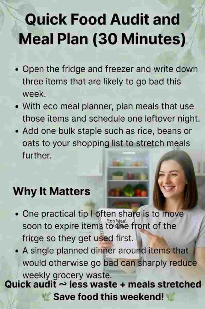 Quick food audit and meal plan,