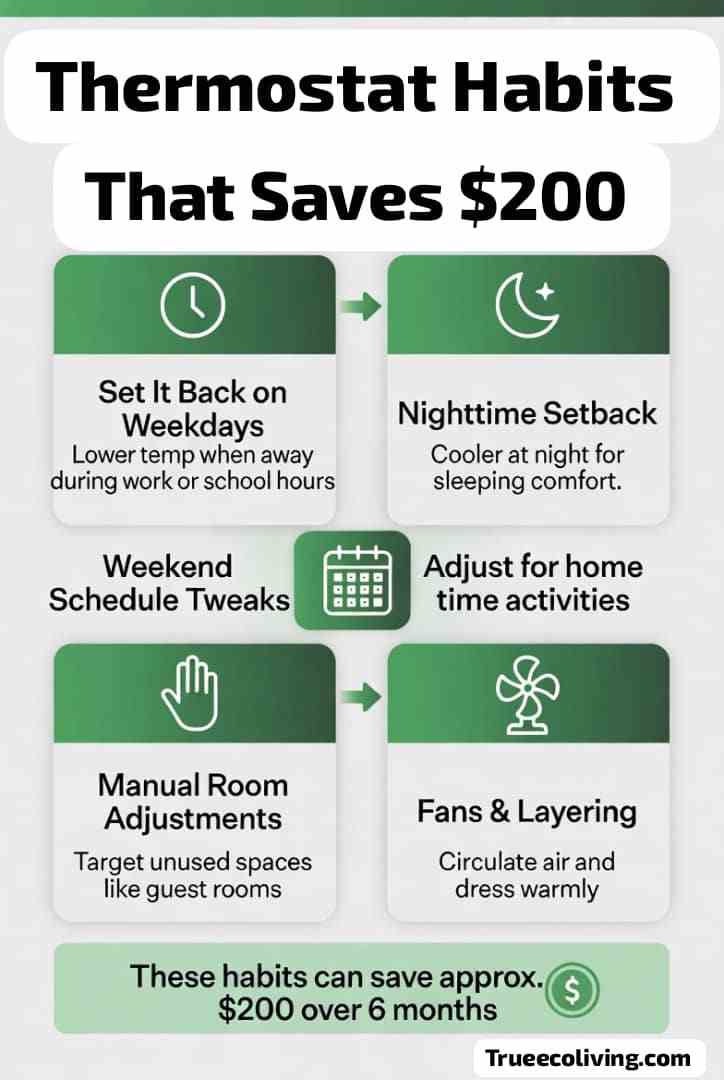 Thermostat habits that vaced us $200 in Six months.