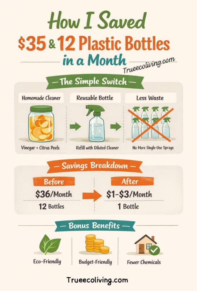 How Making One Batch of Cleaner Saved Me $35 and 12 Plastic Bottles in a Month