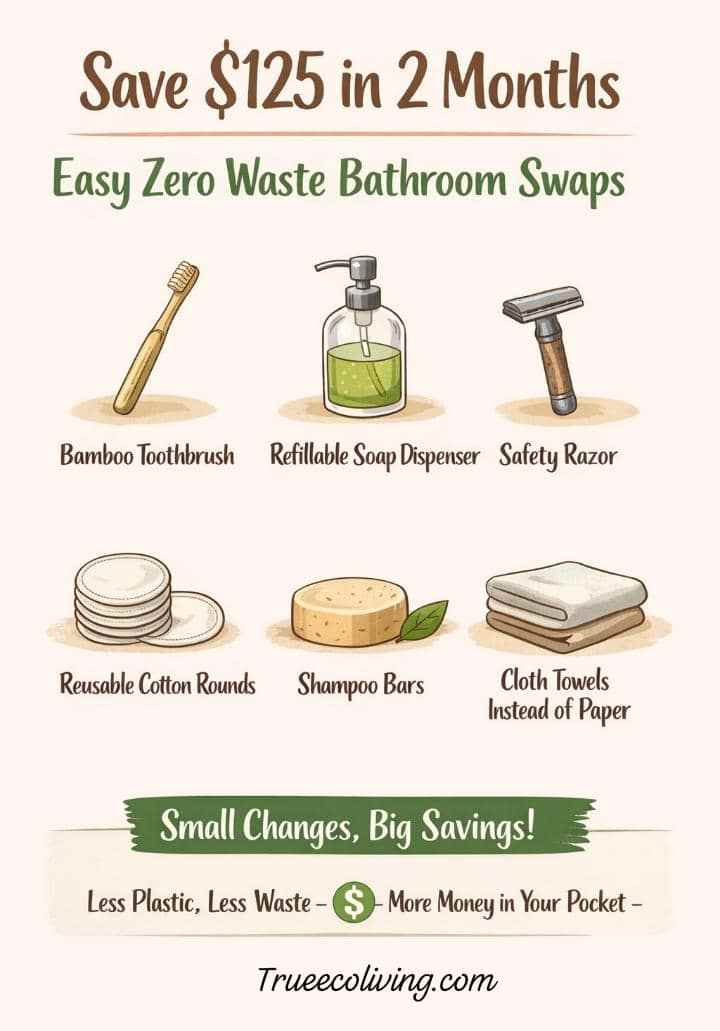 These 7 Zero Waste Bathroom Swaps Could Save You $125 in Two Months