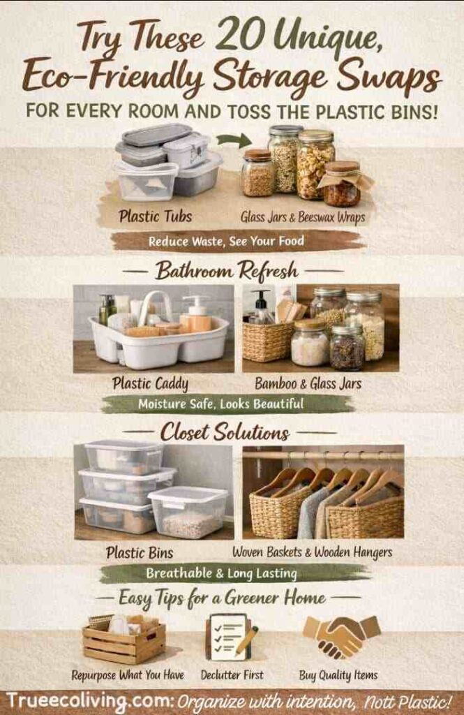 Try These 20 Unique, Eco-Friendly Storage Swaps For Every Room And Toss the Plastic Bins!