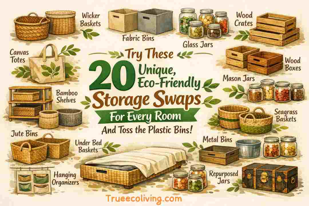 Try These 20 Unique, Eco-Friendly Storage Swaps For Every Room And Toss the Plastic Bins!