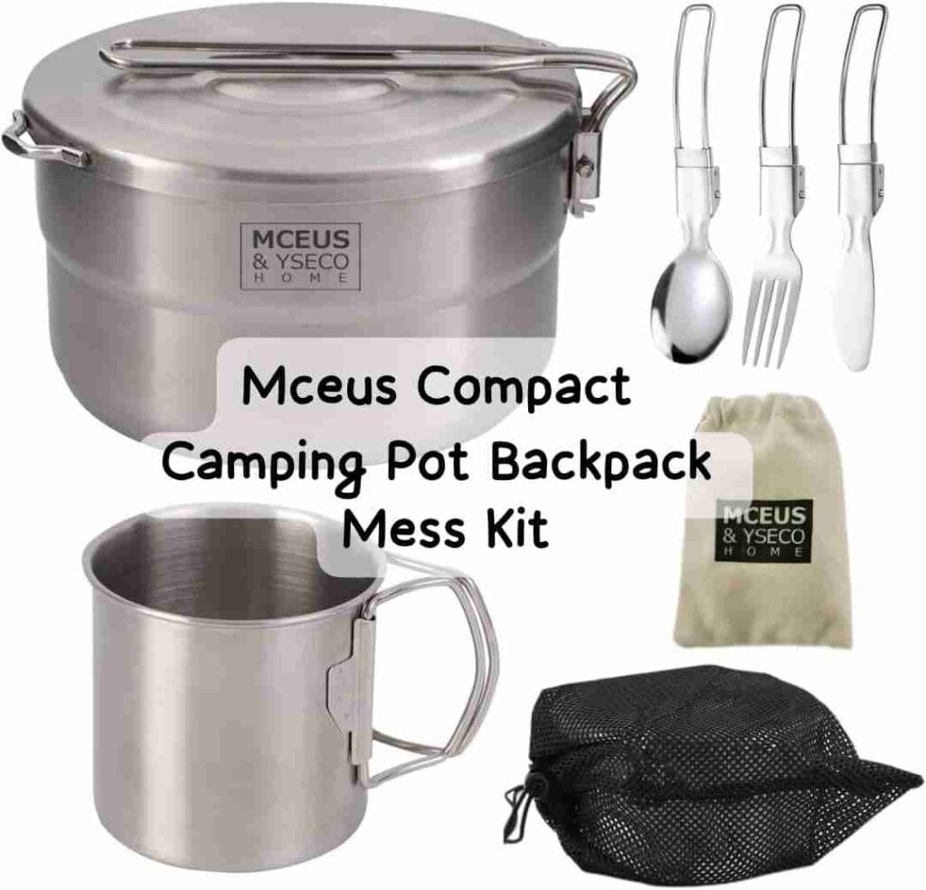 Compact Camping Pot Backpack Mess Kit
