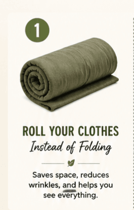 Roll Your Clothes Instead of Folding Them