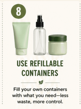 Use Refillable Containers for Liquids You Actually Need