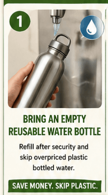 Bring an Empty Reusable Water Bottle