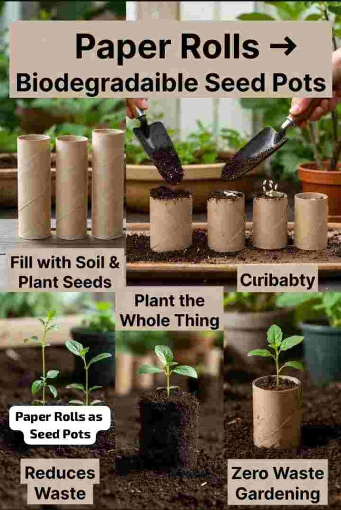 Paper Rolls as Seed Pots