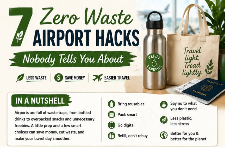 7 Zero-Waste Airport Hacks Nobody Tells You About (Travel Smarter, Waste Less)