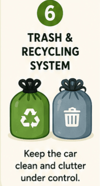 Create a Car Trash and Recycling System