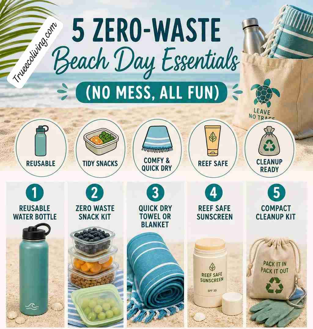 5 Zero-Waste Beach Day Essentials (No Mess, All Fun)