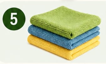 Microfiber cloths for the part most people forget