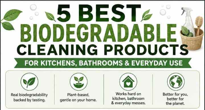 5 Best Biodegradable Cleaning Products for Kitchens, Bathrooms, and Everyday Use
