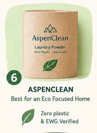 AspenClean Zero Plastic Laundry Powder, Unscented
