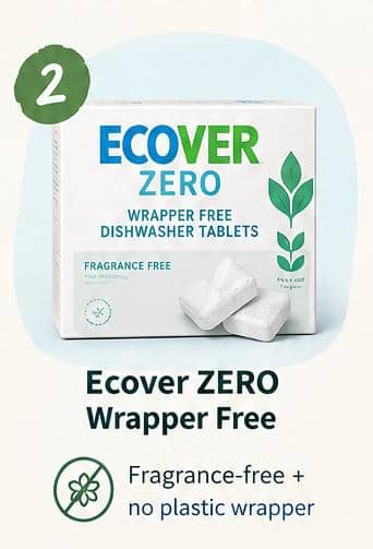 Ecover ZERO Wrapper Free All-in-One Dishwasher Tablets