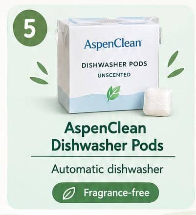 AspenClean Unscented Dishwasher Pods