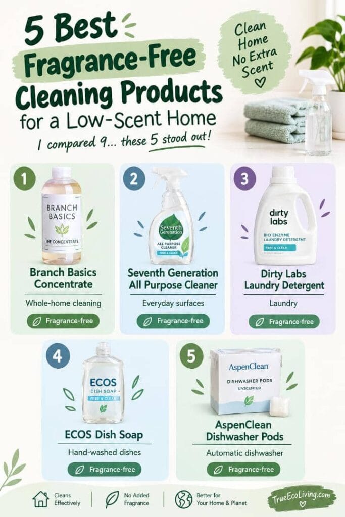 5 Best Fragrance-Free Cleaning Products for a Low-Scent Home (I Compared 9)