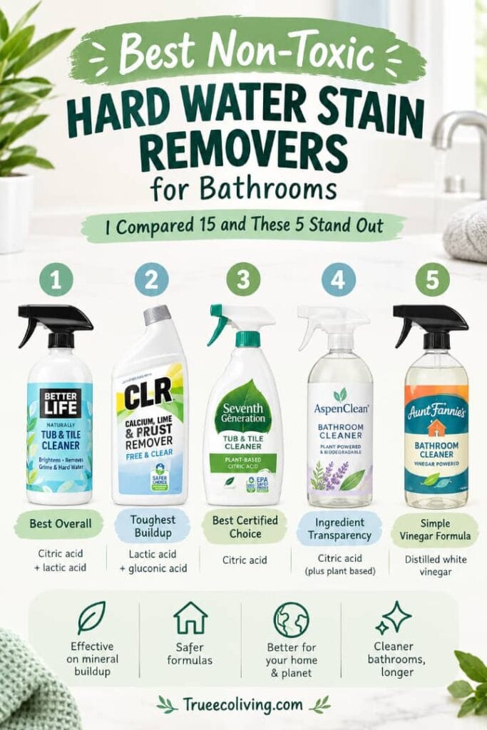 Best Non-Toxic Hard Water Stain Removers for Bathrooms: I Compared 15 and These 5 Stand Out