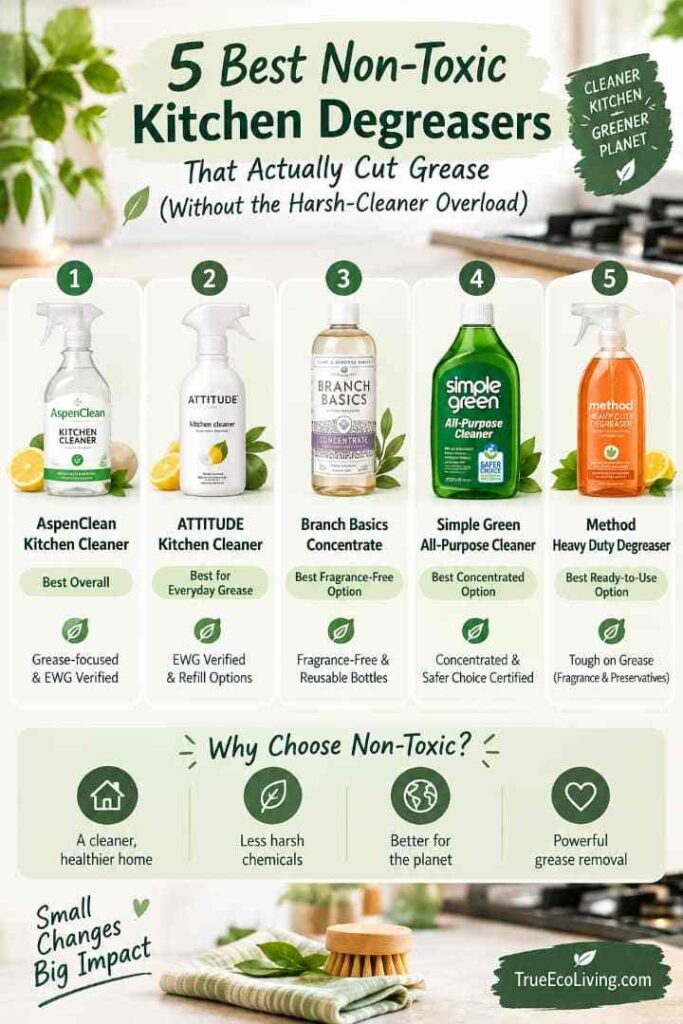 5 Best Non-Toxic Kitchen Degreasers That Actually Cut Grease (Without the Harsh-Cleaner Overload)