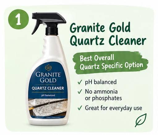 Granite Gold Quartz Cleaner: Best Overall Quartz Specific Option