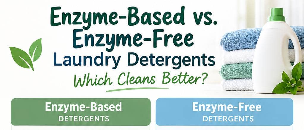 Enzyme-based vs. enzyme-free laundry detergents: discover the key differences, which removes stains best, and the eco-friendly options worth considering.