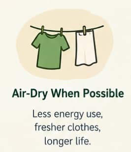 Air-Dry Your Clothes Whenever Practical